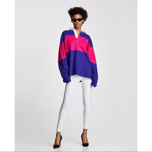 Zara Denim - NWT Zara White Jean with Metallic Side Stripe 4/36